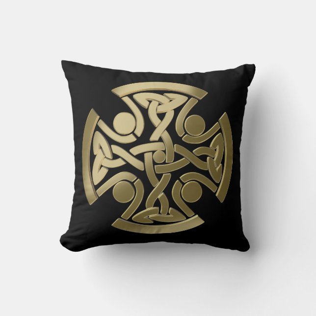 Cojín Decorativo Nudo dorado celta (Anverso)