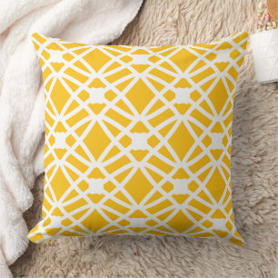 Cojín Decorativo Nudos en patrón amarillo