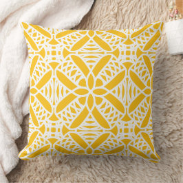 Cojín Decorativo Nudos en patrón amarillo