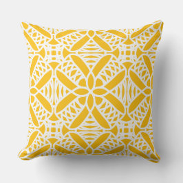 Cojín Decorativo Nudos en patrón amarillo