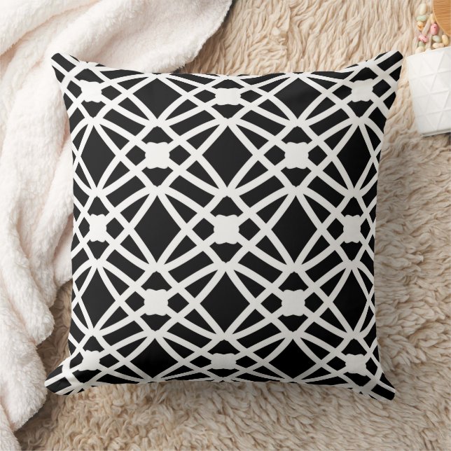Cojín Decorativo Nudos en patrón negro (Manta)