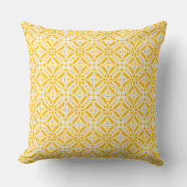 Cojín Decorativo Nudos sobre patrón amarillo