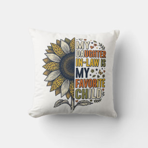 Cojín Decorativo Nuera Hija Favorita Girasol Vintage S