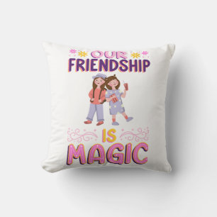 COJÍN DECORATIVO NUESTRA AMISTAD ES MÁGICA. AMIGOS. BBF