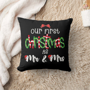 Cojín Decorativo Nuestra Primera Navidad Como Esposa y Marido Señor