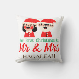 Cojín Decorativo Nuestra primera Navidad como recién casados