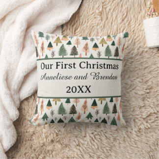 Cojín Decorativo Nuestra Primera Navidad Juntos Fiesta Personalizad