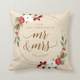 Cojín Decorativo Nuestra Primera Navidad Navidad Recién Casados Inv