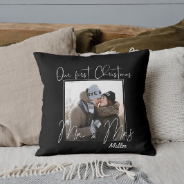 Cojín Decorativo Nuestra Primera Navidad Personalizada como SEÑOR Y