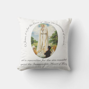 Cojín Decorativo Nuestra Señora de Fátima personalizada