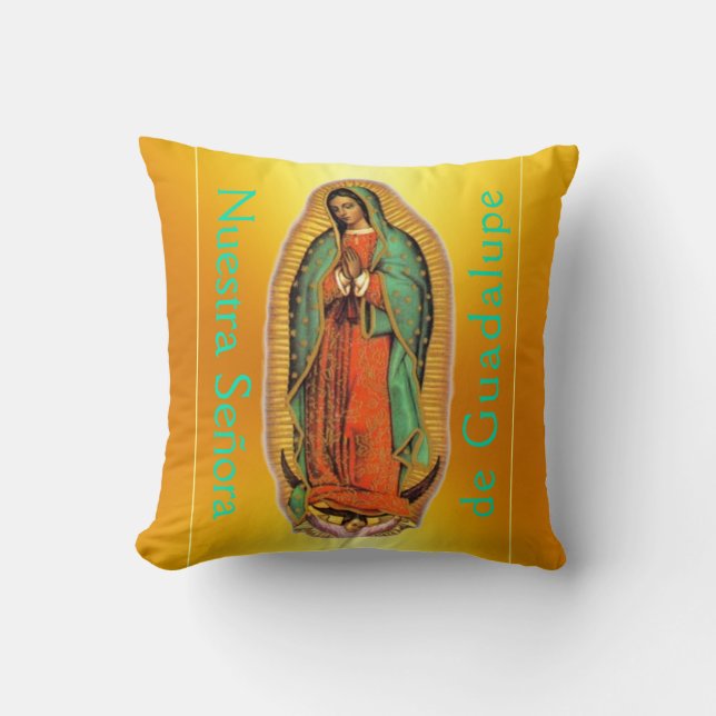 Cojín decorativo Nuestra Señora de Guadalupe (Anverso)