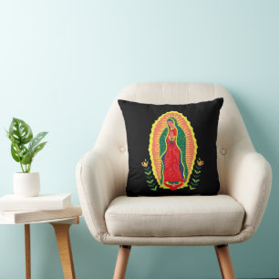 Cojín Decorativo Nuestra Señora de Guadalupe Protección Inspirada e