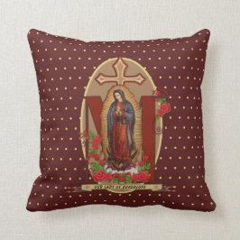 Cojín Decorativo Nuestra Señora de Guadalupe Santa María Virgen Esp