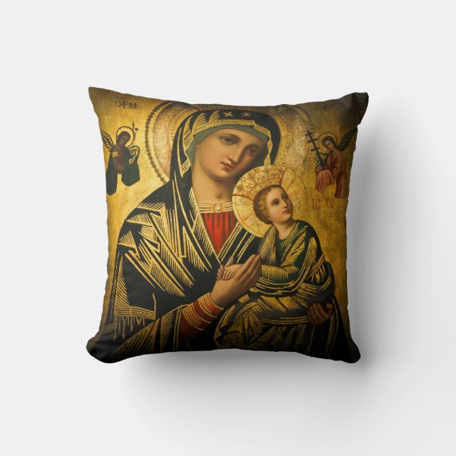 Cojín Decorativo Nuestra Señora de la Perpetua Ayuda (Anverso)