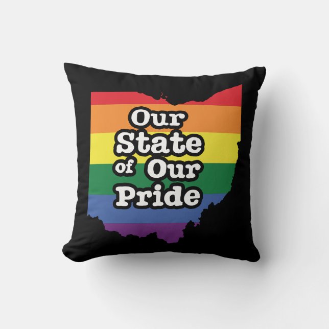 Cojín Decorativo Nuestro estado de orgullo| Ohio (Anverso)