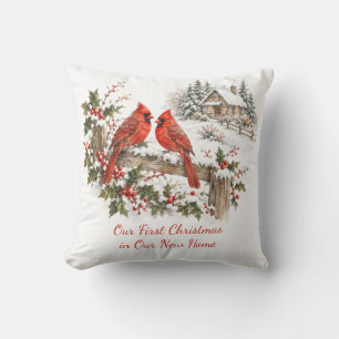 Cojín Decorativo Nuestro Primer Navidad Hogar Nuevo Cardenal Person