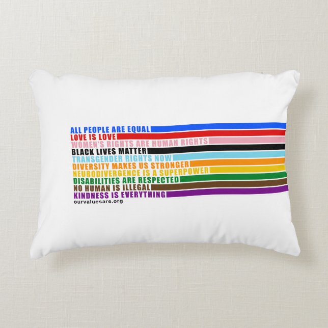 Cojín Decorativo Nuestros valores son pilares (Anverso)