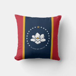 Cojín Decorativo Nueva bandera de estado de Mississipi