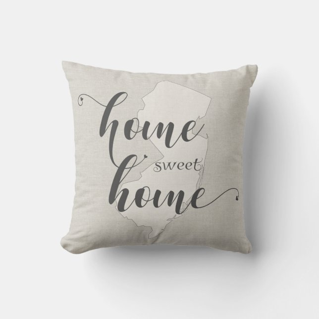 Cojín Decorativo Nueva Jersey - Hogar dulce estilo burlap (Anverso)