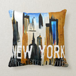 Cojín Decorativo Nueva York La pintura abstracta de la Gran Manzana