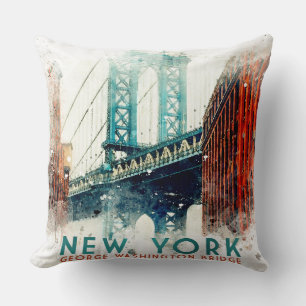 Cojín Decorativo Nueva York, Puente George Washington,