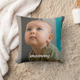Cojín Decorativo nuevas mamás Foto Personalizada Mínima