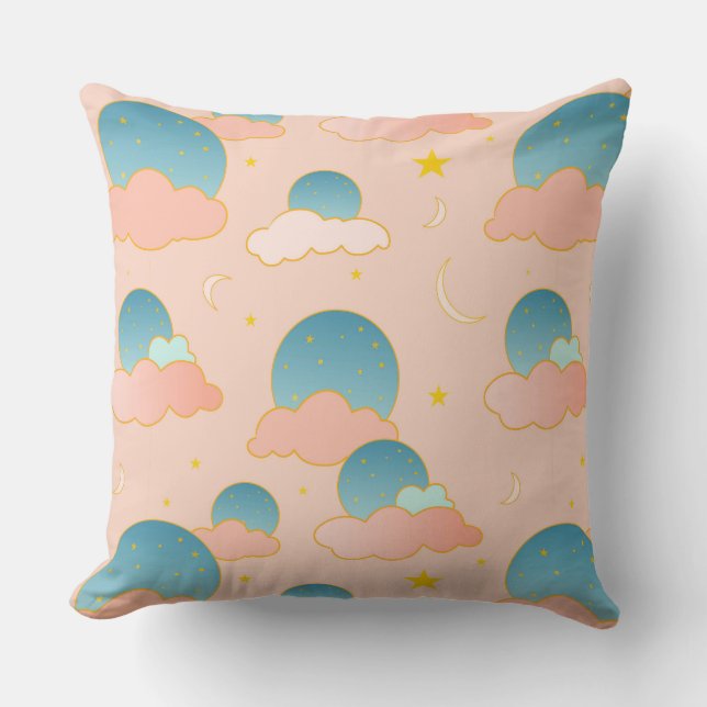 Cojín Decorativo Nueve vibraciones en la nube (Anverso)