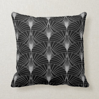 Cojín Decorativo Nuevo estilo Art Deco negro y plateado