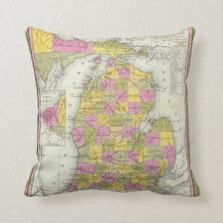 Cojín Decorativo Nuevo mapa de Michigan 2