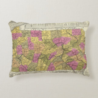 Cojín Decorativo Nuevo mapa de Pennsylvania 2