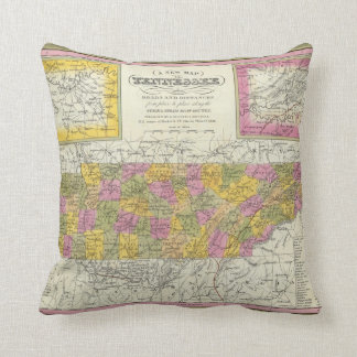 Cojín Decorativo Nuevo mapa de Tennessee