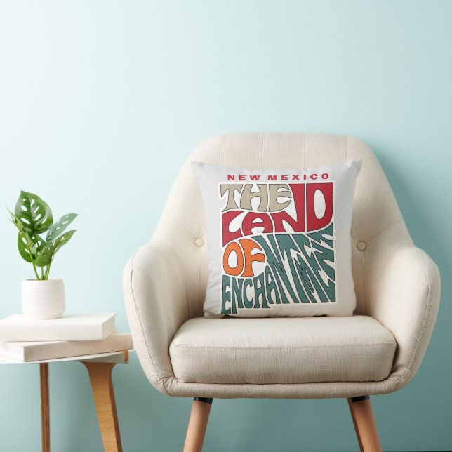Cojín Decorativo Nuevo México apodo 'Word Art' (Silla)