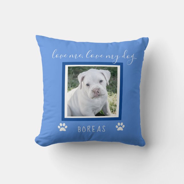 Cojín Decorativo Nuevo perrito del boxeador - regalos (Anverso)