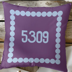 Cojín Decorativo Número de habitación de dormitorio universitario,