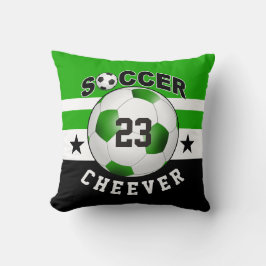 Cojín Decorativo Número de nombre personalizado de Soccer Sports Je
