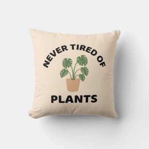 Cojín Decorativo Nunca cansada de la loca señora de las plantas