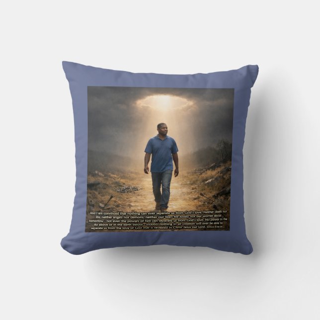 Cojín Decorativo Nunca separado de Dios (Anverso)
