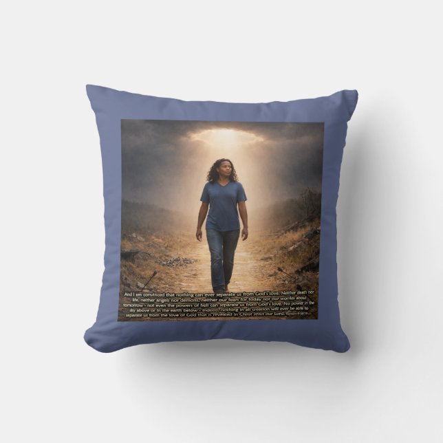 Cojín Decorativo Nunca separado de Dios (Anverso)