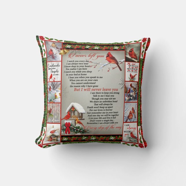 Cojín Decorativo Nunca Te Dejé, Navidades Cardenal Quilt Blanket (Anverso)