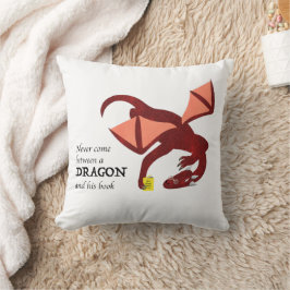 Cojín Decorativo Nunca te interpongas entre un dragón y su libro