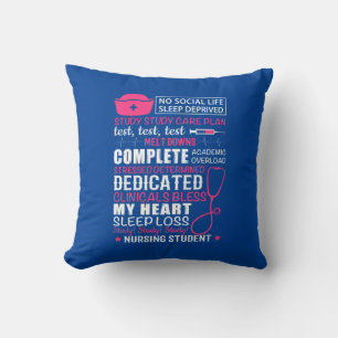 Cojín Decorativo Nurse Gift No hay sueño de vida social privado