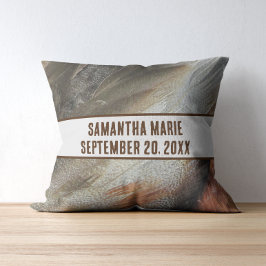 Cojín Decorativo Nursera de la Naturaleza Plumas Gris Marrón Género