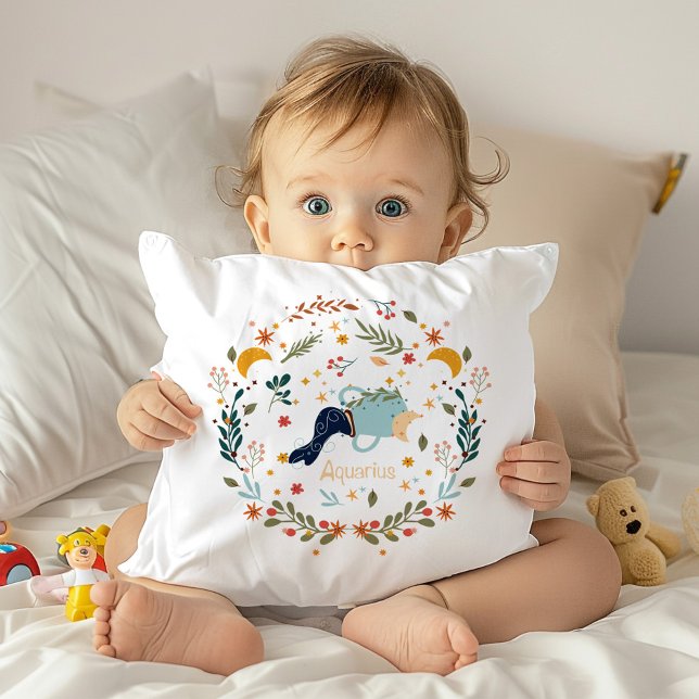 Cojín Decorativo Nursera del bebé Aquarius - Soñador único (Subido por el creador)