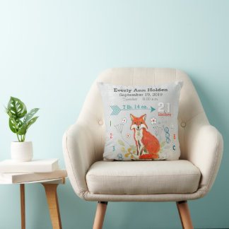 Cojín Decorativo Nursera Nursera Record Fox Guay Gray Hipster Baby
