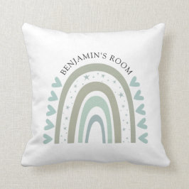 Cojín Decorativo Nursera personalizada Boho Watercolor Azul Arcoiri