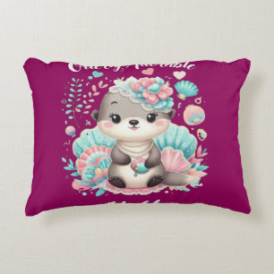 Cojín Decorativo Nutria adorable y kawaii