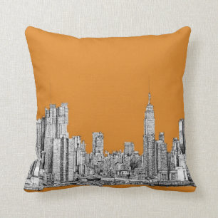 Cojín Decorativo NYC en naranja