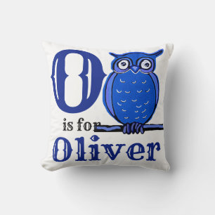 Cojín Decorativo O es para Oliver bebé niño