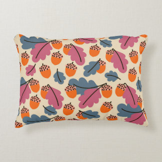 Cojín Decorativo Oak otoñal: Patrón de hojas y maíz