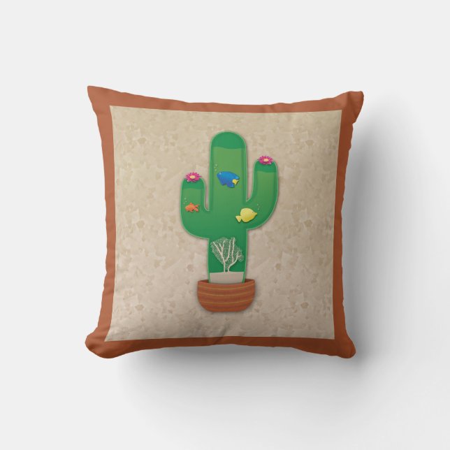 Cojín Decorativo Oasis de Cactus (Anverso)